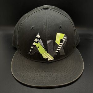 Nike True Air Abstract Multicolor Snapback Hat Black Green Gray OSFM